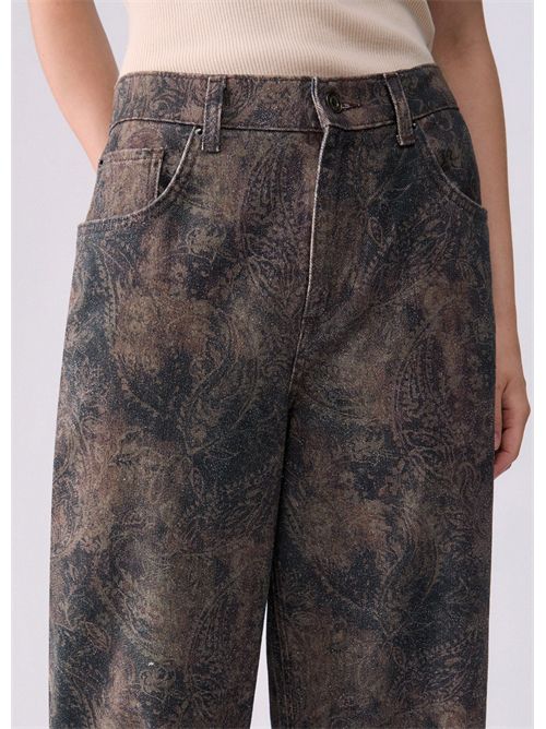 Pantaloni boy con stampa glitter LIU JO | UF6163T684A/L9146